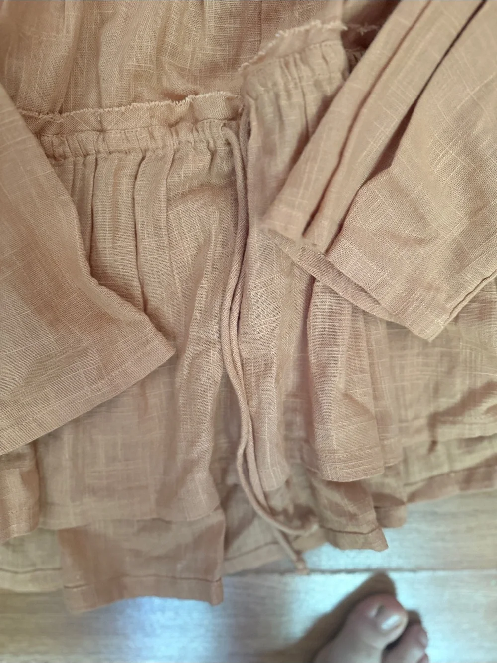 Free People Peasant Tunic Top Rustic Tan